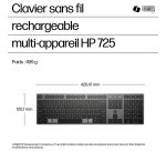 HP Clavier sans fil rechargeable multi-appareil 725