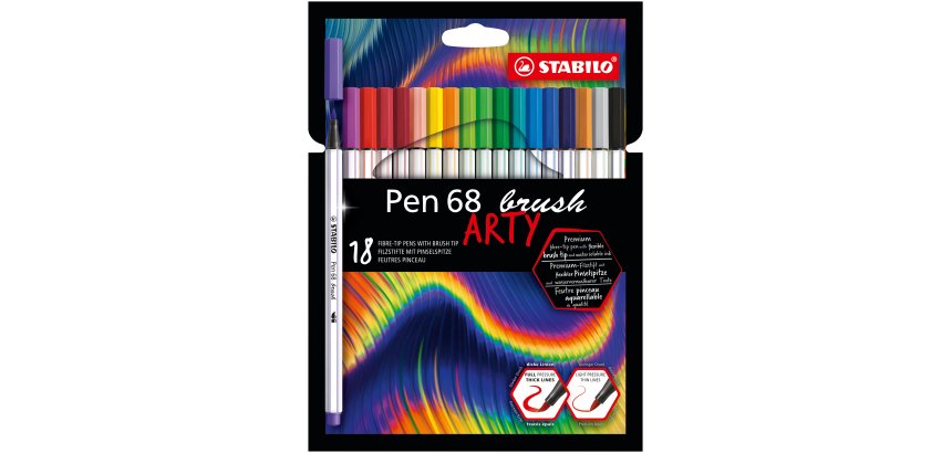 Feutre pinceau Pen 68 brush ARTY Edition, étui de 18