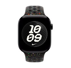 Apple MGC34ZM/A accessoire intelligent à porter sur soi Bande Noir Aluminium, Fluoroélastomère