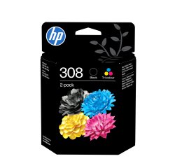HP 308 originele 2-pack combo zwarte/driekleureninktcartridges