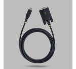 StarTech.com Câble Adaptateur USB-C vers Série de 2 m, Rétention COM, Puce FTDI, Type-C vers DB9 RS232 Mâle, Voyants d'État, Vis et Écrous DB9 Interchangeables