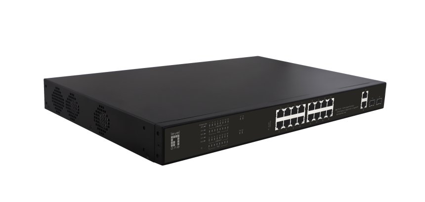 LevelOne GEP-2021 network switch Unmanaged Gigabit Ethernet (10/100/1000) Power over Ethernet (PoE) 1U Black