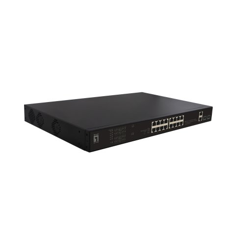 LevelOne FGP-2031 network switch Unmanaged Fast Ethernet (10/100) Power over Ethernet (PoE) 1U Black