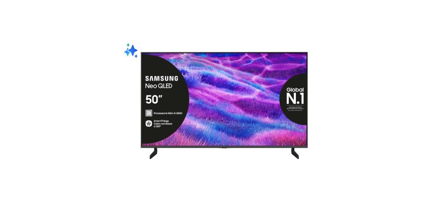 Samsung QE50QN80FAU 127 cm (50") 4K Ultra HD Smart TV Wi-Fi Carbon, Silver