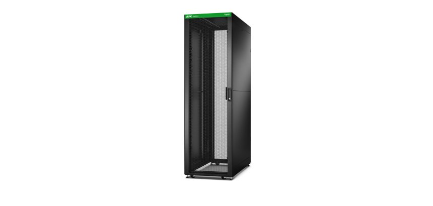 APC Baie EasyRack 600mm/42U/1200mm avec toit, panneau latéral, roulettes, noir