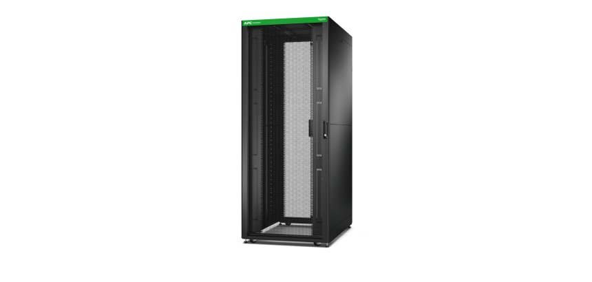 APC Baie EasyRack 800mm/42U/1200mm avec toit, panneau latéral, roulettes, noir