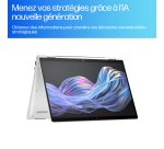 HP EliteBook X Flip G1i Next Gen AI Wolf Pro Security Edition Copilot+ PC Intel Core Ultra 5 228V Hybride (2-en-1) 35,6 cm (14") Écran tactile WUXGA 32 Go LPDDR5x-SDRAM 512 Go SSD Wi-Fi 7 (802.11be) Windows 11 Pro Argent