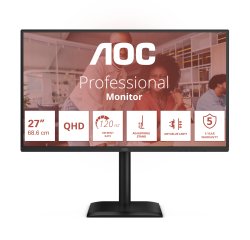 AOC E4 Q27E4U écran plat de PC 68,6 cm (27") 2560 x 1440 pixels Quad HD LED Noir