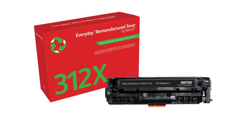 Toner remanufacturé Noir Everyday™ de Xerox compatible avec HP 312X (CF380X), Grande capacité