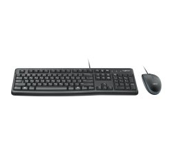 MK120 Teclado USB QWERTY Internacional de EE.UU + Ratón Negro Logitech Desktop MK120