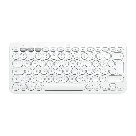 Logitech K380 for Mac Multi-Device Bluetooth Keyboard clavier Universel AZERTY Français Blanc