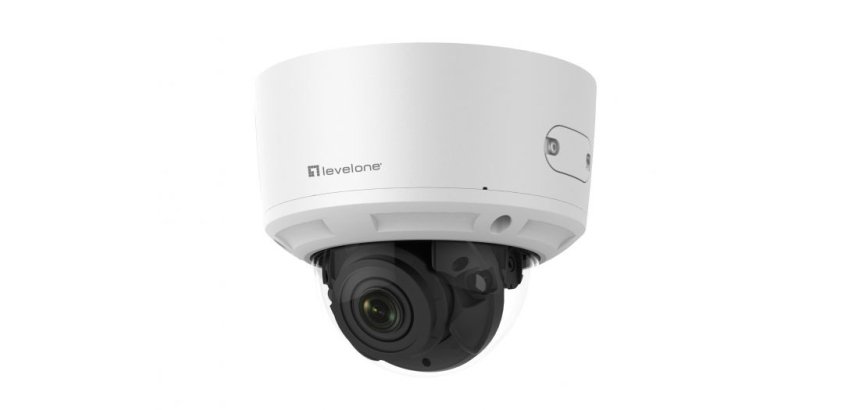 LevelOne Gemini Zoom IP Camera, 8-Mp, H.265, 802.3Af, PoE, IR Leds, Indoor/Outdoor, Two-Way Audio