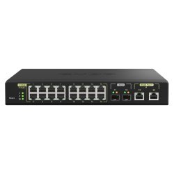 QNAP QSW-M2116P-2T2S commutateur réseau Géré L2 2.5G Ethernet Connexion Ethernet, supportant l'alimentation via ce port (PoE) Noir