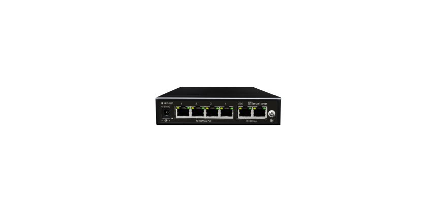 LevelOne FEP-0631 switch di rete Fast Ethernet (10/100) Supporto Power over Ethernet (PoE) Nero