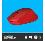 Logitech M330 SILENT PLUS - mouse - 2.4 GHz - red