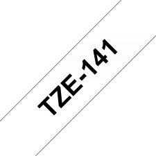 Ruban pour PTOUCH laminé Noir/transparent 18mmx8m TZE141