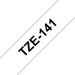 Ruban pour PTOUCH laminé Noir/transparent 18mmx8m TZE141