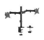 AISENS Soporte de Mesa ECO Giratorio e Inclinable para Monitor/TV 9Kg (3 Pivotes, 2 Brazos) de 17-32, Negro