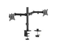AISENS Soporte de Mesa ECO Giratorio e Inclinable para Monitor/TV 9Kg (3 Pivotes, 2 Brazos) de 17-32, Negro