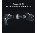 Samsung Galaxy Buds4 Pro, Black, Corpo in metallo, Altoparlante a 2 vie e doppio amplificatore, Chiamate cristalline, Audio a 360°, ANC migliorata, Controllo adattivo del rumore, Connessione senza interruzioni e One UI, AI pronto ai comandi vocali