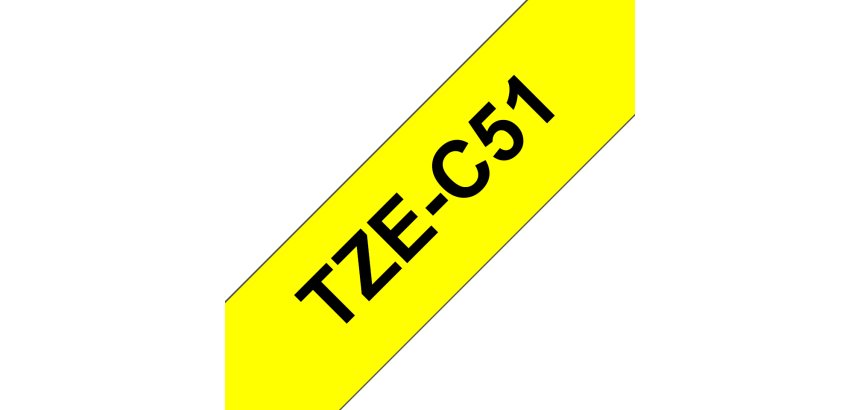 Brother TZe-C51 - fluorescent tape - 1 cassette(s) - Roll (2.4 cm x 5 m)