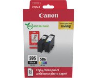 Canon PG595/CL586 PVP cartouche d'encre 2 pièce(s) Original Noir, Cyan, Magenta, Jaune