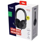 Trust Ayda Max Casque Avec fil Arceau Appels/Musique USB Type-C / USB Type-A Noir
