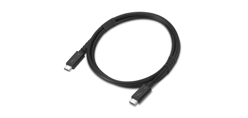 Lenovo 4X91U94412 Thunderbolt cable 1 m 40 Gbit/s Black