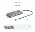 StarTech.com USB-C Triple-Monitor Multiport Adapter, Dual 4K 60Hz + 4K 30Hz HDMI & DisplayPort, 4-Port USB Hub, 100W PD Pass-Through, GbE, SD/MicroSD Card Readers