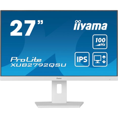 iiyama ProLite XUB2792QSU-W6 computer monitor 68,6 cm (27") 2560 x 1440 Pixels Wide Quad HD LED Wit