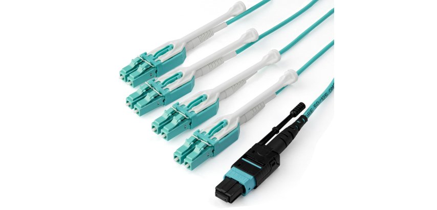 StarTech.com MPO8LCPL3M Cable de fibra óptica e InfiniBand 3 m MPO/MTP 8x LC Color aguamarina