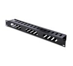 StarTech.com Panneau de Gestion de Câbles pour Rack 1U à Goulotte Horizontale avec Couvercle - Goulotte de Câbles pour Rack de Serveur - Organisateur / Gestionnaire de Câbles pour Rack