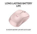 Logitech M240 Silent mouse Travel Ambidextrous RF Wireless + Bluetooth 4000 DPI