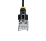 StarTech.com 1m Black Snagless Ultra-Thin CAT6a Ethernet Cable, FTP, Pure Bare Copper Wire, 34AWG Slim RJ45 Network Patch Cord, Fluke Channel Tested