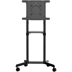 StarTech.com Chariot Meuble TV - Support TV sur Roulettes Portable pour Écrans VESA 37-70" (70kg) - Pied TV avec Étagère de Rangement - Inclinable - Gabarit de Montage Universel Télévision