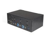 StarTech.com Commutateur KVM HDMI 2.0, 2 Ports, 2 Écrans - 4K 60Hz Ultra HDR - Commutateur KVM de Bureau 4K HDMI 2.0 avec Hub USB 3.0 à 2 Ports (5Gbps) & 4x USB 2.0 HID, Audio - Commutation par Touches - TAA