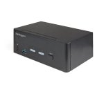 StarTech.com Commutateur KVM HDMI 2.0, 2 Ports, 2 Écrans - 4K 60Hz Ultra HDR - Commutateur KVM de Bureau 4K HDMI 2.0 avec Hub USB 3.0 à 2 Ports (5Gbps) & 4x USB 2.0 HID, Audio - Commutation par Touches - TAA