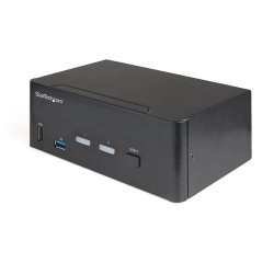 StarTech.com Commutateur KVM HDMI 2.0, 2 Ports, 2 Écrans - 4K 60Hz Ultra HDR - Commutateur KVM de Bureau 4K HDMI 2.0 avec Hub USB 3.0 à 2 Ports (5Gbps) & 4x USB 2.0 HID, Audio - Commutation par Touches - TAA