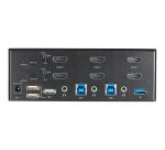 StarTech.com Commutateur KVM HDMI 2.0, 2 Ports, 2 Écrans - 4K 60Hz Ultra HDR - Commutateur KVM de Bureau 4K HDMI 2.0 avec Hub USB 3.0 à 2 Ports (5Gbps) & 4x USB 2.0 HID, Audio - Commutation par Touches - TAA