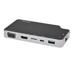 StarTech.com Adaptateur Multiport USB C - USB-C vers 4K HDMI ou VGA avec 100W Power Delivery Pass-through, 2-Port 10Gbps USB Hub, MicroSD, GbE - USB 3.1 Type-C Mini/Travel Dock