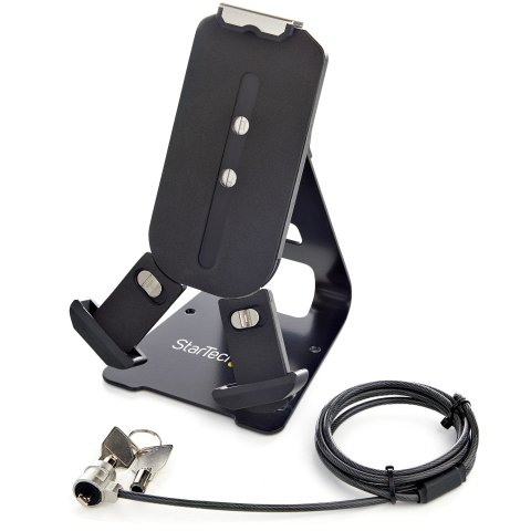 Soporte para Tablet con Cable de Seguridad con Candado K-Slot - Base para Tablets de 7,9 a 13 Pulgadas - Soporte Universal Ajustable de Sobremesa para Tablet - Soporte Antirrobo