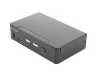 StarTech.com Commutateur KVM HDMI, 2 Ports - Moniteur Unique 4K 60Hz Ultra HDR - Commutateur KVM de Bureau HDMI 2.0 avec Hub USB 3.0 à 2 Ports (5Gbps) et 4x USB 2.0 HID, Audio - Commutation par Touches - TAA