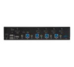 StarTech.com Commutateur KVM HDMI à 4 Ports - Moniteur Unique 4K 60Hz Ultra HDR - Commutateur KVM de Bureau HDMI 2.0 avec Hub USB 3.0 à 2 Ports (5Gbps) et 4x USB 2.0 HID, Audio - TAA
