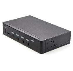 StarTech.com Commutateur KVM HDMI à 4 Ports - Moniteur Unique 4K 60Hz Ultra HDR - Commutateur KVM de Bureau HDMI 2.0 avec Hub USB 3.0 à 2 Ports (5Gbps) et 4x USB 2.0 HID, Audio - TAA