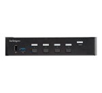 StarTech.com Commutateur KVM HDMI à 4 Ports - Moniteur Unique 4K 60Hz Ultra HDR - Commutateur KVM de Bureau HDMI 2.0 avec Hub USB 3.0 à 2 Ports (5Gbps) et 4x USB 2.0 HID, Audio - TAA