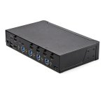 StarTech.com Commutateur KVM HDMI à 4 Ports - Moniteur Unique 4K 60Hz Ultra HDR - Commutateur KVM de Bureau HDMI 2.0 avec Hub USB 3.0 à 2 Ports (5Gbps) et 4x USB 2.0 HID, Audio - TAA