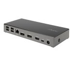 StarTech.com Dock USB-C - Station d'accueil USB Type C Triple Écrans 4K - Alimentation 100W - DP 1.4 Alt Mode & DSC, 2x DisplayPort 1.4/HDMI 2.0 - 6xUSB (2x 10Gbps) - Windows/Chrome
