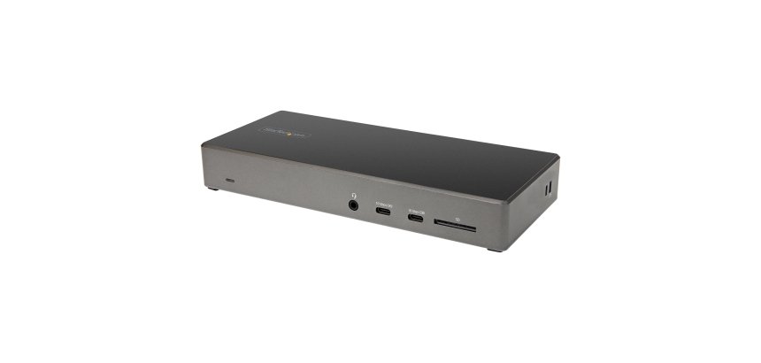 StarTech.com Dock USB-C - Station d'accueil USB Type C Triple Écrans 4K - Alimentation 100W - DP 1.4 Alt Mode & DSC, 2x DisplayPort 1.4/HDMI 2.0 - 6xUSB (2x 10Gbps) - Windows/Chrome