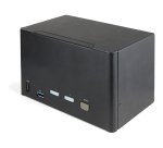 StarTech.com Switch KVM 2 Ports Quadruple Écran DisplayPort - 4K 60Hz UHD HDR - Concentrateur KVM 4K DP 1.2 avec 2 Ports USB 3.0 (5Gbps) & 4 Ports USB 2.0 HID, Audio - Commutation Raccourci Clavier - TAA