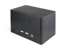 StarTech.com Switch KVM 2 Ports Quadruple Écran DisplayPort - 4K 60Hz UHD HDR - Concentrateur KVM 4K DP 1.2 avec 2 Ports USB 3.0 (5Gbps) & 4 Ports USB 2.0 HID, Audio - Commutation Raccourci Clavier - TAA